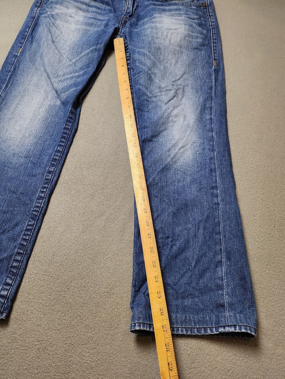 True religion jeans made in USA Straight leg 100% cotton Sz 34 - Hemmed - Picture 13 of 14